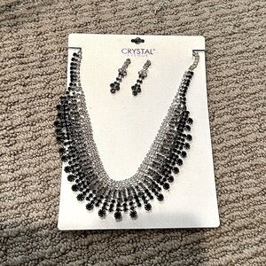 Beautiful Crystal set. Includes earrings and necklace